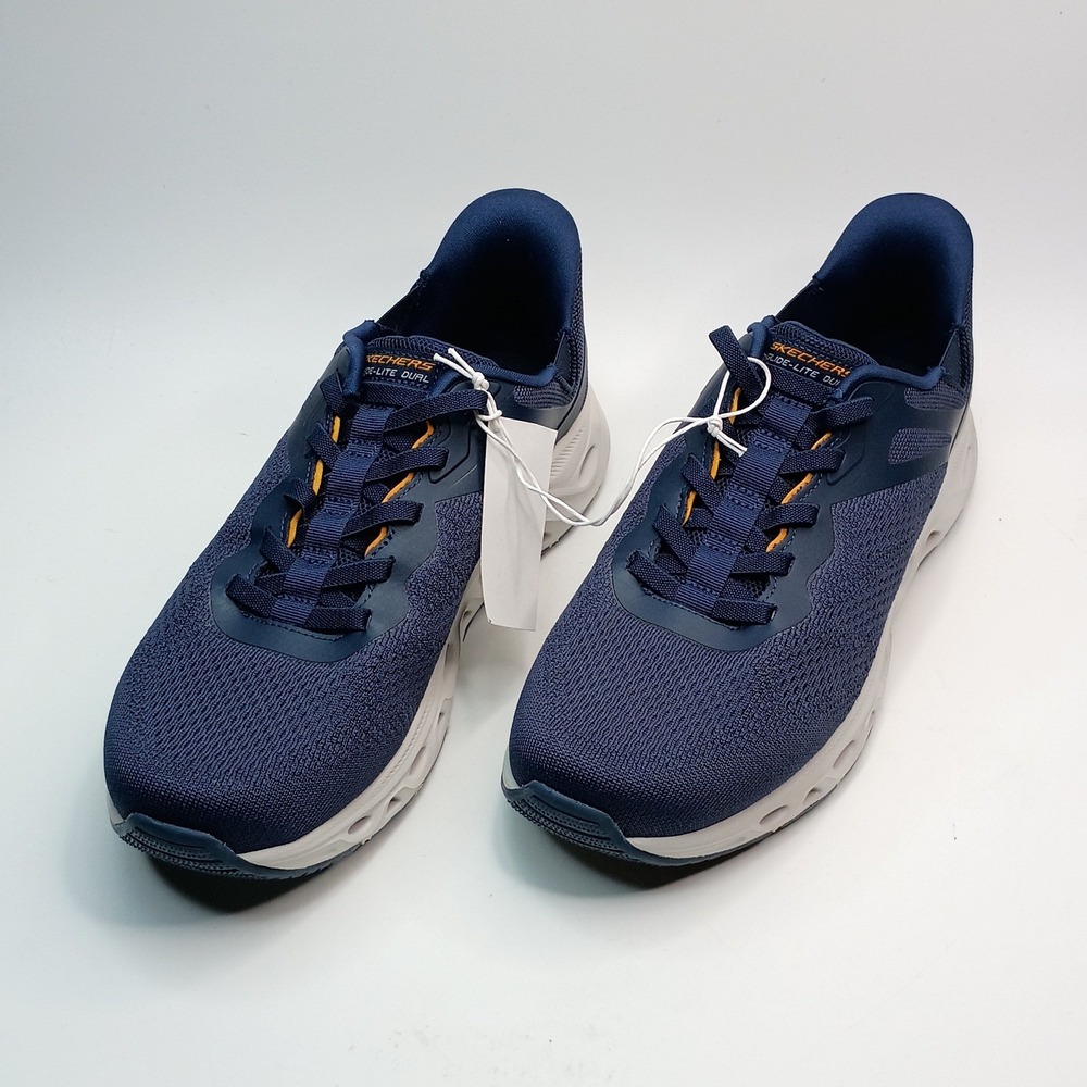 Skechers Swift Fit Hands Free Sneaker Men Size 10.5 Navy Mesh Glide-Lite Dual - Picture 2 of 9